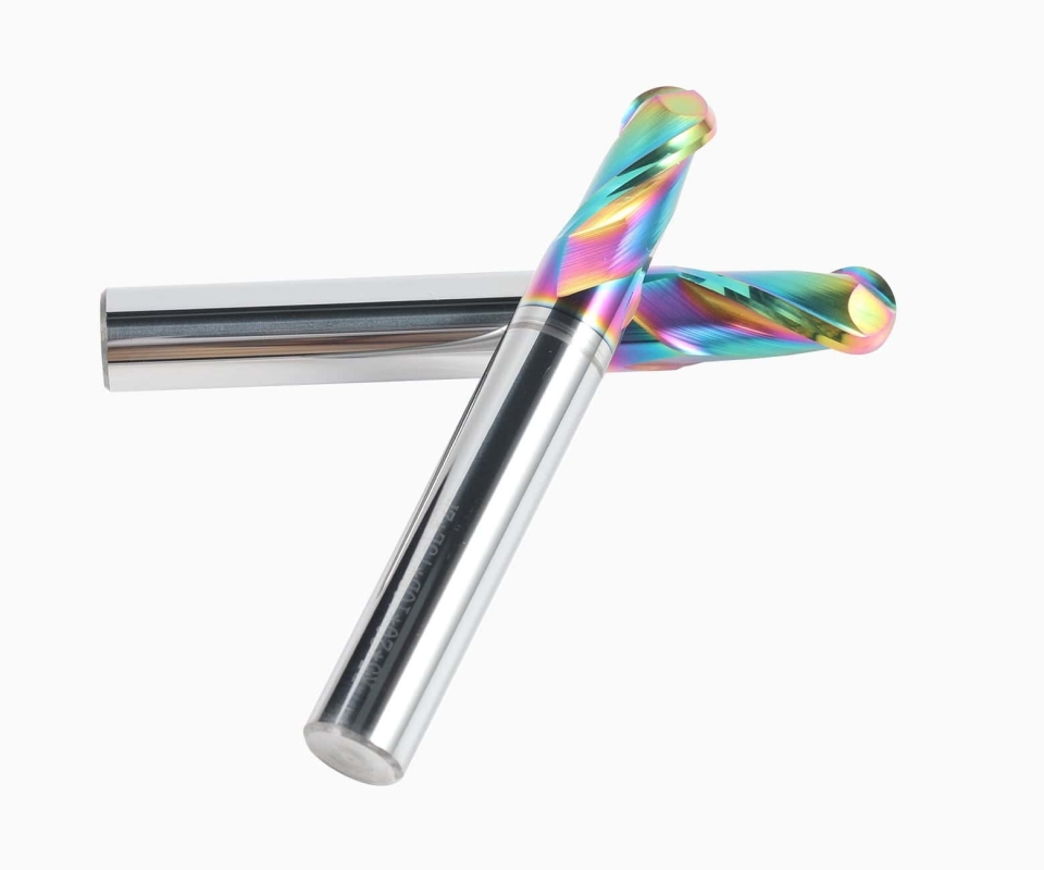 Фреза цветная торцевая с шаровой головкой для алюминия HRC 55