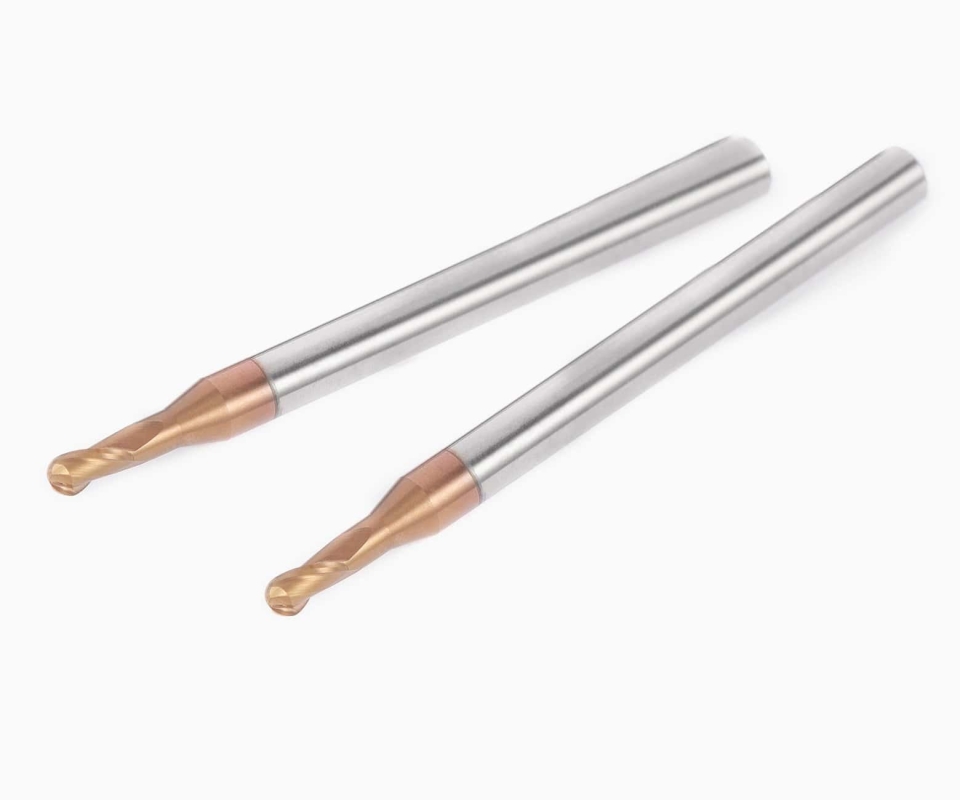 Фреза концевая с шаровым наконечником и длинной шейкой HRC55