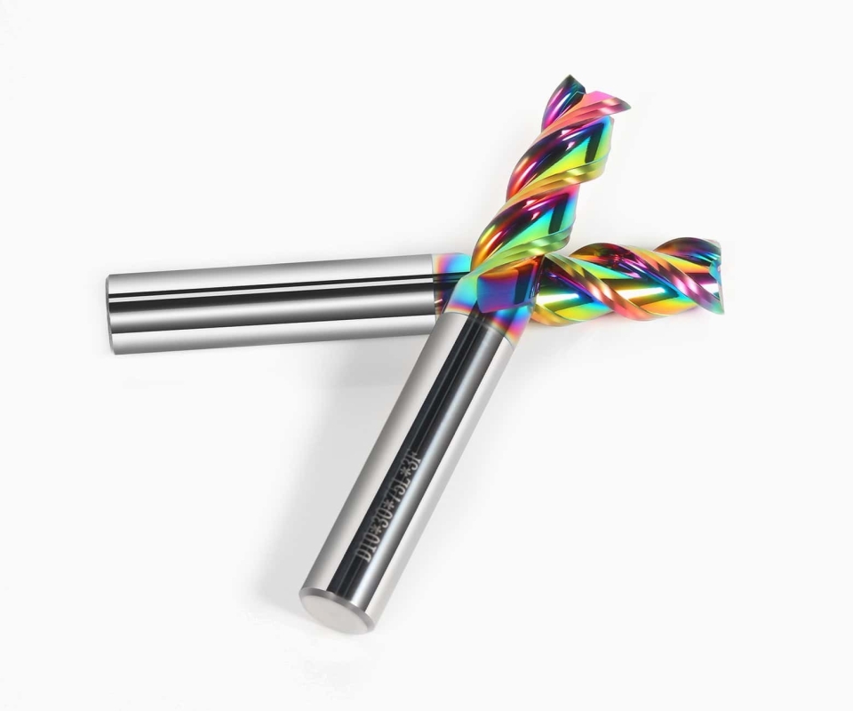 Фреза цветная квадратная концевая для алюминия HRC55