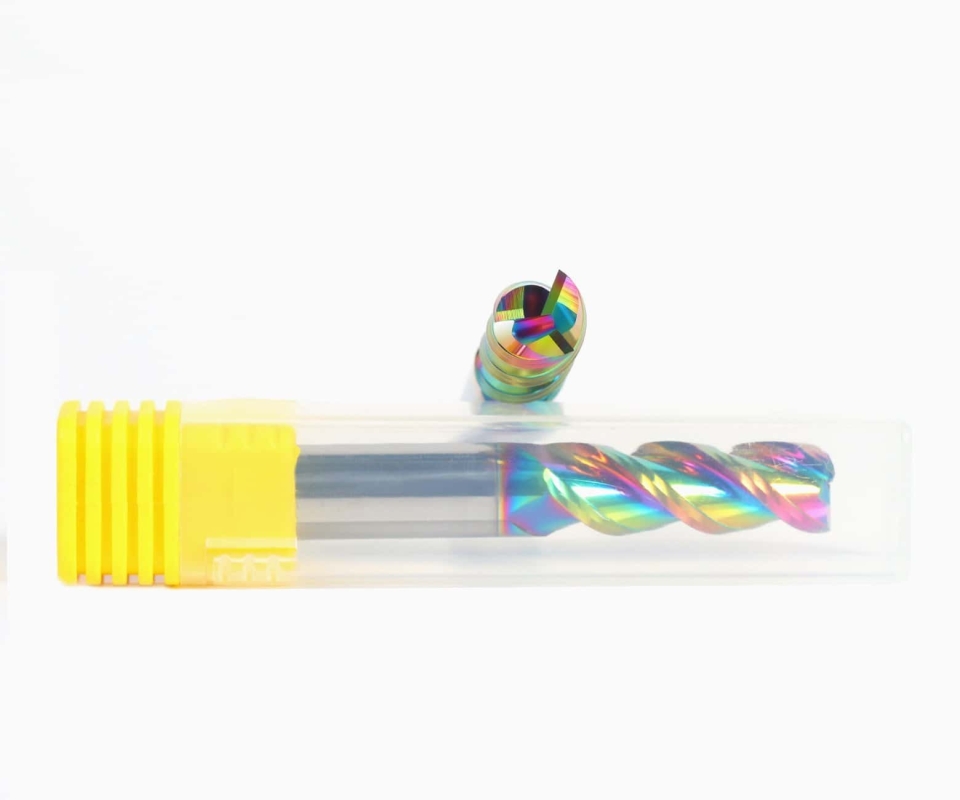 Фреза цветная квадратная концевая для алюминия HRC55