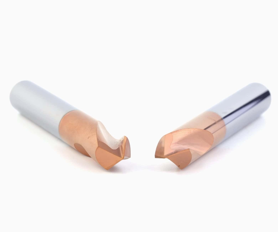 Сверло твердосплавное центровочное с бронзовым покрытием HRC55