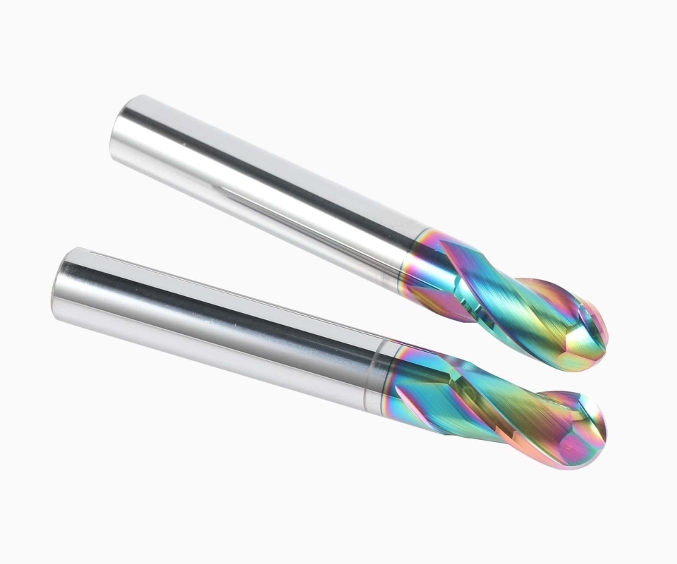 Фреза цветная торцевая с шаровой головкой для алюминия HRC 55