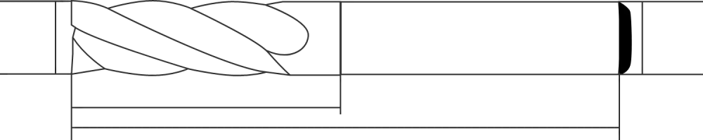 Фреза шаровая концевая для аллюминия HRC55