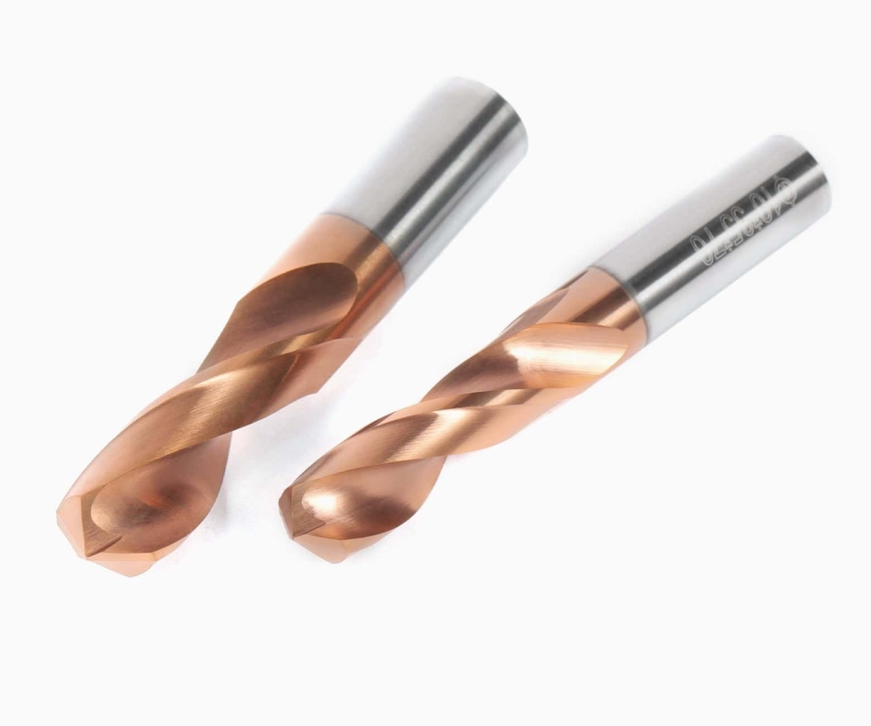 Сверло твердосплавное центровочное с бронзовым покрытием HRC55