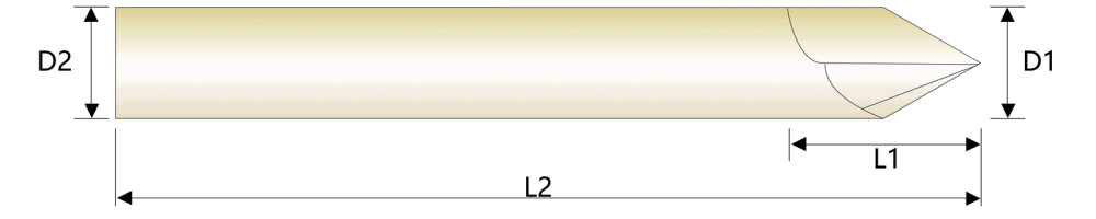 Фреза концевая фасочная для аллюминия HRC55