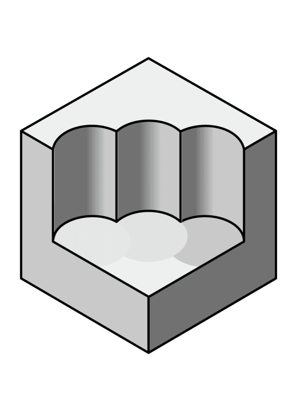 Фреза угловая радиусная серии ST-HYB HRC68