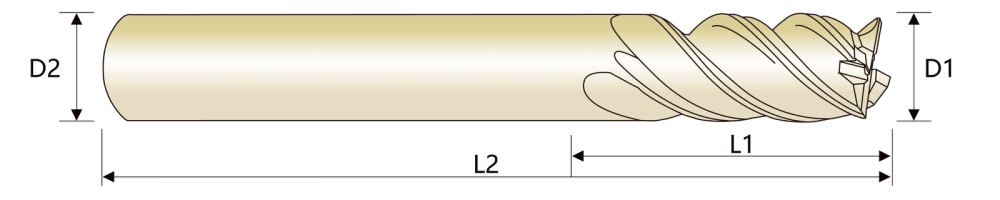 Фреза квадратная концевая с переменной спиралью для аллюминия Серии ST-KK HRC68