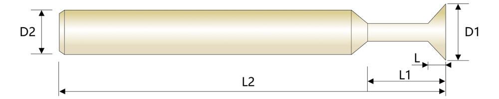 Фреза концевая "Ласточкин хвост" HRC55