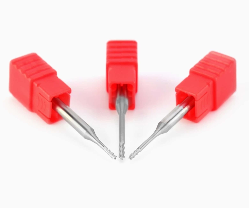 Фреза квадратная концевая с длинной шейкой для алюминия HRC55