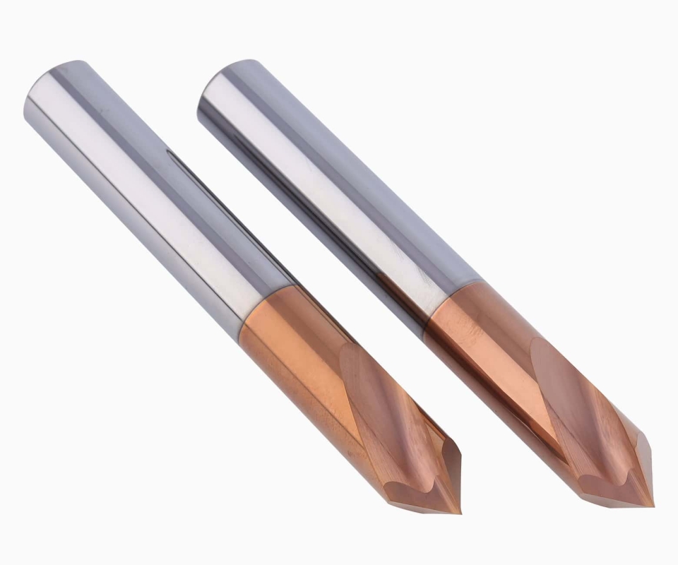 Сверло твердосплавное центровочное с бронзовым покрытием HRC55