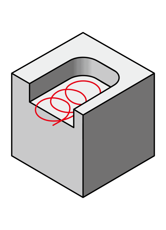 Фреза угловая радиусная серии ST-HYB HRC68