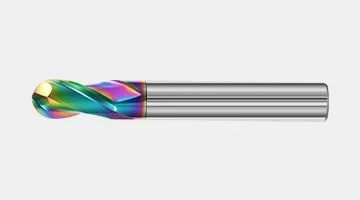 Фреза цветная торцевая с шаровой головкой для алюминия HRC 55