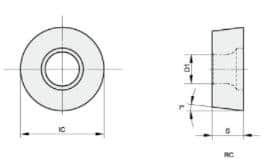 Палстина твердосплавная фрезерная RPMT1204MO-S