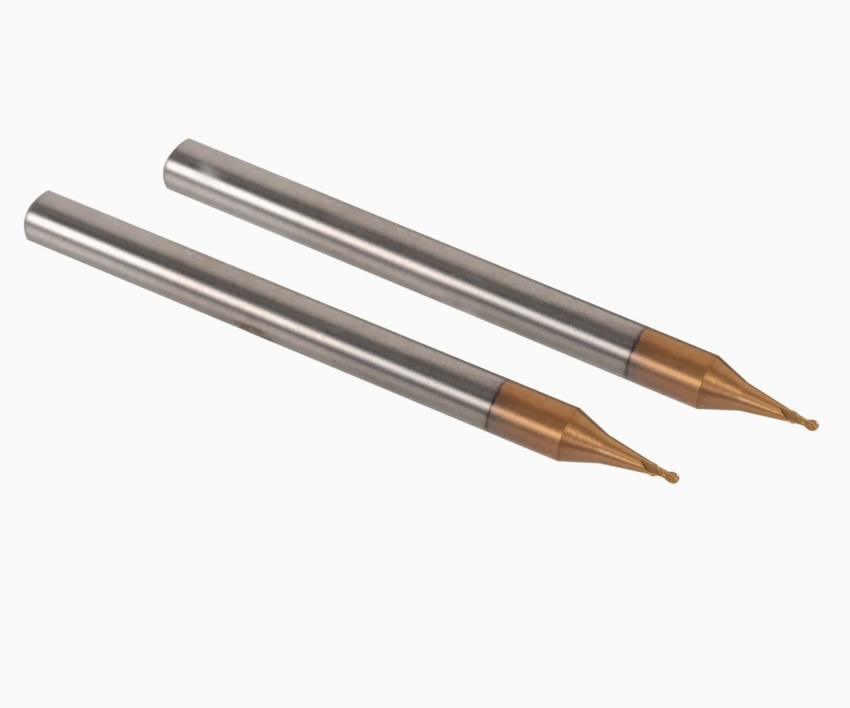 Фреза концевая с шаровым наконечником микродиаметра HRC55