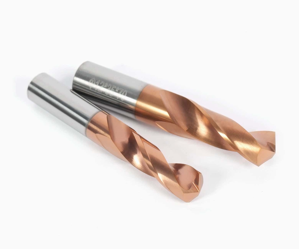 Сверло твердосплавное центровочное с бронзовым покрытием HRC55