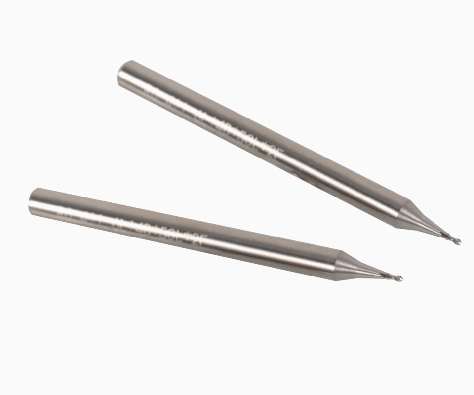 Фреза концевая фреза с шаровым наконечником микродиаметра для алюминия HRC60