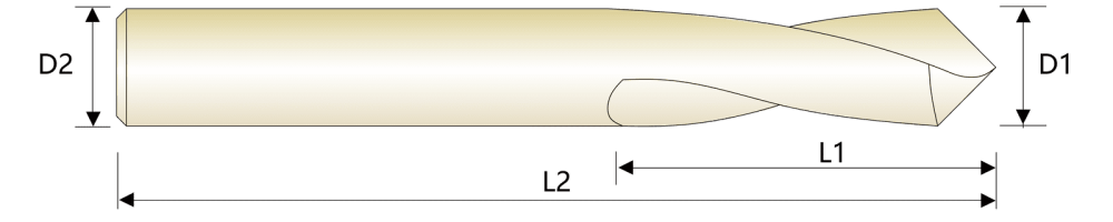 Сверло центровочное из карбида для алюминия HRC55