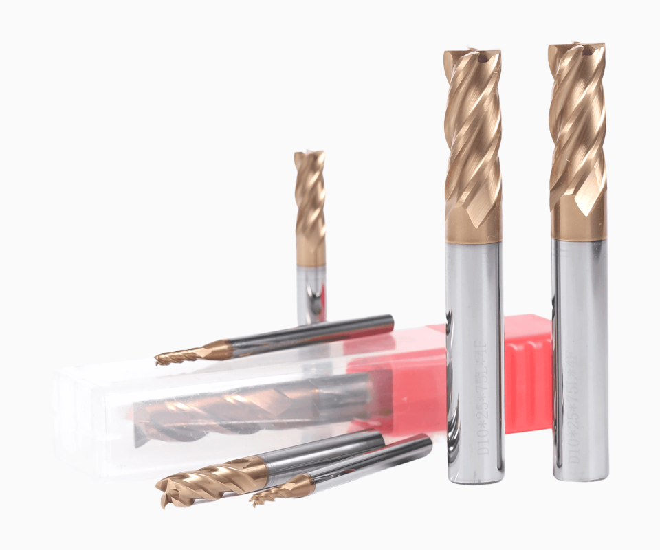 Фреза квадратная концевая с длинной шейкой HRC55