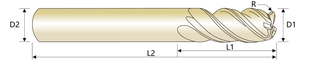 Фреза шаровая концевая HRC55