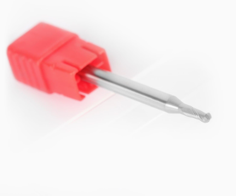 Фреза концевая с длинной шейкой и шаровым наконечником для алюминия HRC55